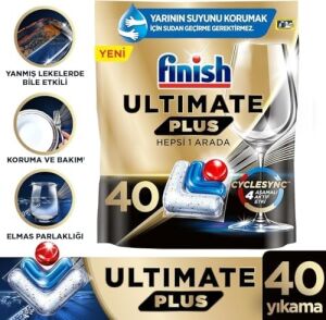 Ultimate Plus 40 Kapsül Bulaşık Makinesi Deterjanı Tableti (1 x 40 Kapsül)