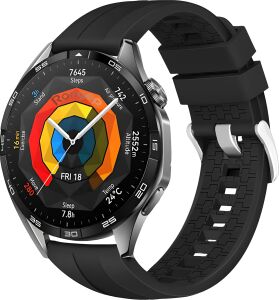 ile Uyumlu 22MM Kordon Gt6/gt6 Pro/gt Runner 2/gt5/5 Pro/gt4/gt3/3 Pro 46MM Için Yumuşak Silikonlu Gt6 Pro Kordon Yüzeyi Şerit Görünümlü Gt6 46MM Kordonu