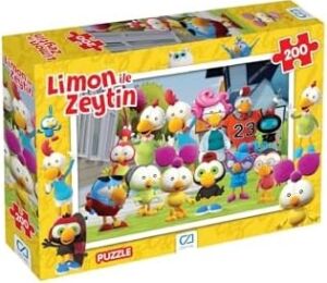 Limon ile Zeytin  200 Parça 33X48CM Çocuk Puzzle Yapboz Serisi
