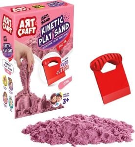 03688 Dede, Aksesuarlı Pembe Kinetik Oyun Kumu 500 gr