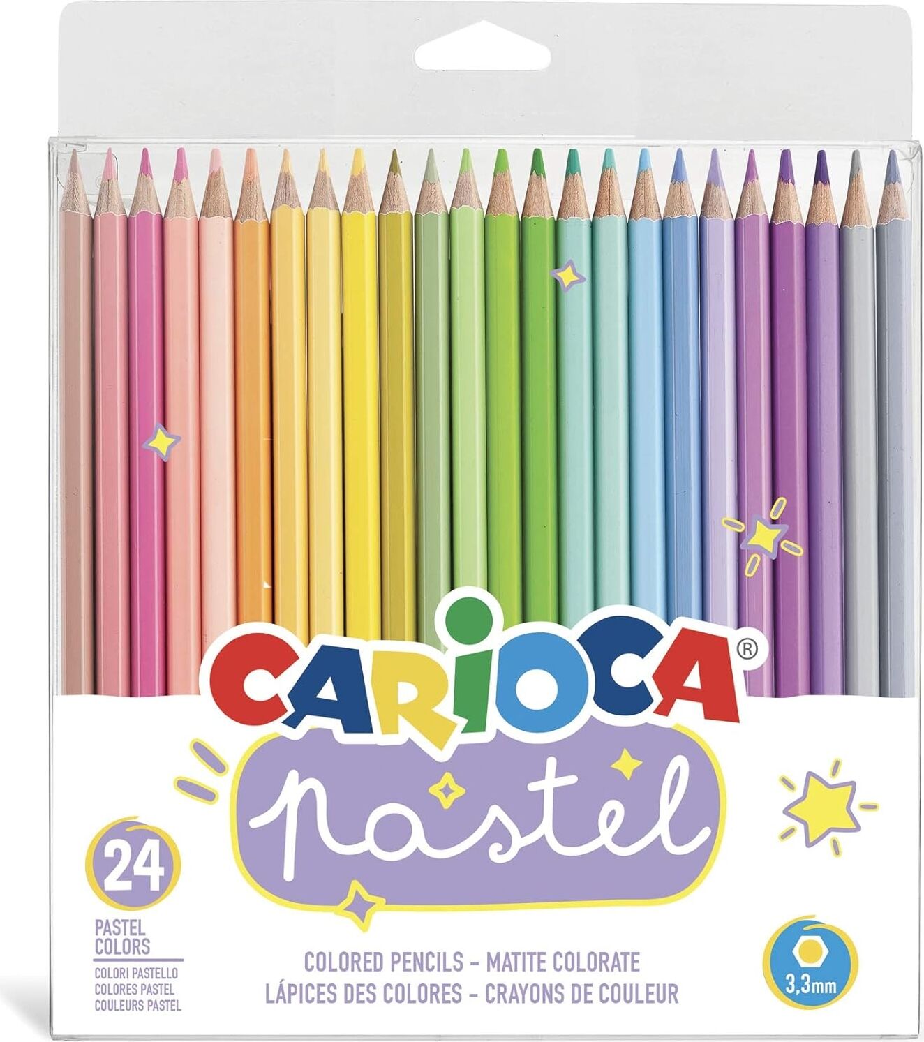 Pastel Renk Kuru Boya Kalemi 24'lü