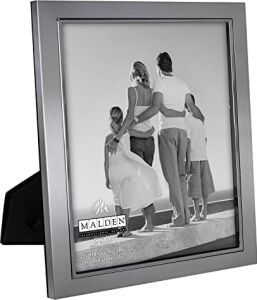 Malden International Designs Uptown Mat Gümüş, Gümüş Moda Metal Çerçeve, 8X10, Gümüş