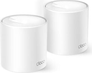 Deco X10 2-Pack, AX1500 Mbps, 360 M²'ye Kadar Kapsama Alanı, 120 Cihaza Kadar Bağlantı, Gigabit Portlu, Mobil Uygulama ile Kolay Kurulum,yapay Zeka Destekli Wi-Fi 6 Mesh Sistemi