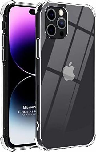 Apple iPhone 14 Pro Için Kılıf Shock Absorbing Şeffaf [iphone 14 Pro ile Uyumlu Kılıf - Şeffaf]