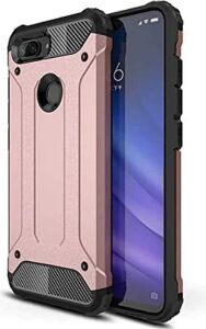 Xiaomi Mi 5x / Mi A1 ile Uyumlu Çift Katman Koruyucu Crash Military Tank Kılıf - Rose Gold