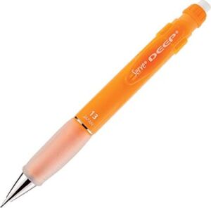 Mekanik Kurşun Kalem 1.3mm, Kalın Gövde, Yumuşak Grip, Fosforlu Turuncu