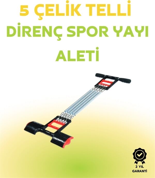 Paslanmaz Çelik Yaylı Çoklu Dirençli Kol ve Gövde Egzersiz Aleti