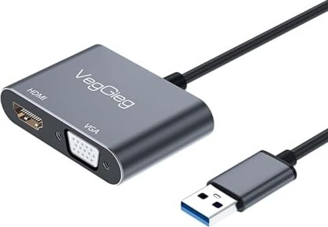 Usb-A To 4K 30Hz HDMI ve 1080P 60Hz VGA Görüntü Çevirici Kablo