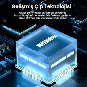 Usb-A To 4K 30Hz HDMI ve 1080P 60Hz VGA Görüntü Çevirici Kablo