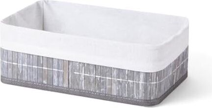 Bambu Çok Amaçlı Saklama Kutusu Düzenleyici Orta Boy Organizer, Dekoratif Bambu Düzenleyici Gri (29X19X10CM)