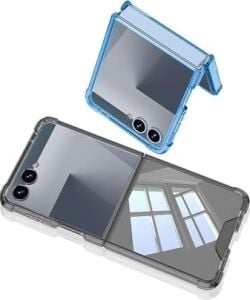 Senon Galaxy Z Flip 7 Kılıf Zore Full Camlı Kıpta Kapak (Siyah)
