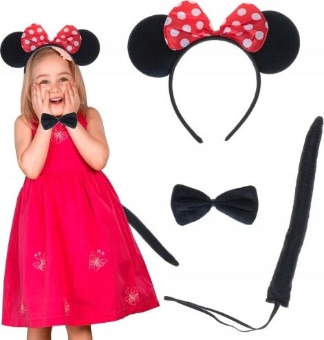 Minnie Mouse Taç Kuyruk Papyon Gösteri Seti