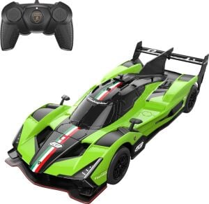 Rastar 1:24 Lamborghini SC63 Lmdh Uzaktan Kumandalı Araba: Detaylı Kokpit ve Gövde Kanatlı Ikonik Yarış Yeşili Renkli 20.8 cm Orijinal  Hiper Araba