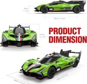 Rastar 1:24 Lamborghini SC63 Lmdh Uzaktan Kumandalı Araba: Detaylı Kokpit ve Gövde Kanatlı Ikonik Yarış Yeşili Renkli 20.8 cm Orijinal  Hiper Araba