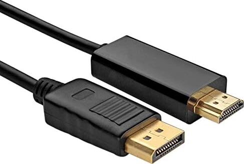 AL-4318 Displayport To HDMI Dönüştürücü Adaptör Kablosu, Siyah, 1.8 Metre