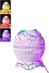 Yumurta Şeklinde Su Dalgalı Bluetooth Speaker Lamba Renkli Şarjlı Yeni Nesil
