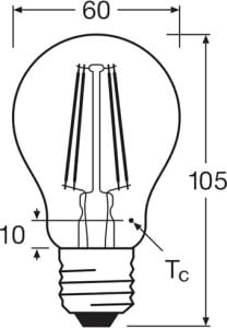 Osram LED Flament 7.5W Kırık Beyaz Işık E27