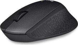 M330 Sessiz Kablosuz Mouse, Sağ Elle Kullanıma Uygun, 10 M Kullanım Mesafesi, 1.000 Dpı Yüksek Hassasiyetli Optik Izleme, 18 Ay Pil Ömrü, Siyah