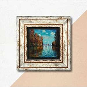 Claude Monet Sonbahar Taş Duvar Tablosu - Çerçeveli Taş Tablo - Dekoratif Duvar Sanatı - Modern Ev ve Ofis Duvar Dekoru T1-254