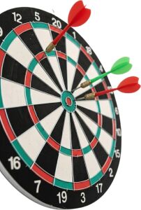 Kaliteli Ahşap 15 Inç Dart Tahtası Kolay Montajlı 4 Ok