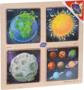 ONY-343/344/345/346 Ahşap Eğitici 4'lü Puzzle -Onyıl