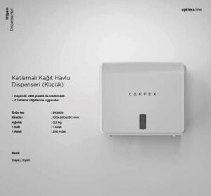 Carpex Optima Z Kat Havlu Dispanseri 200&APOS;LÜ Siyah