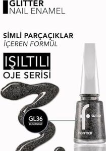 Yoğun Simli Şeffaf Oje - Glitter Nail Enamel - GL036 -8682536049894