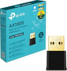 TX20U, AX1800 Mbps, Çift Bant, Mu-Mımo, USB 2.0, Wpa3, Windows 10/11 Uyumlu, Wi-Fi 6 USB Adaptör