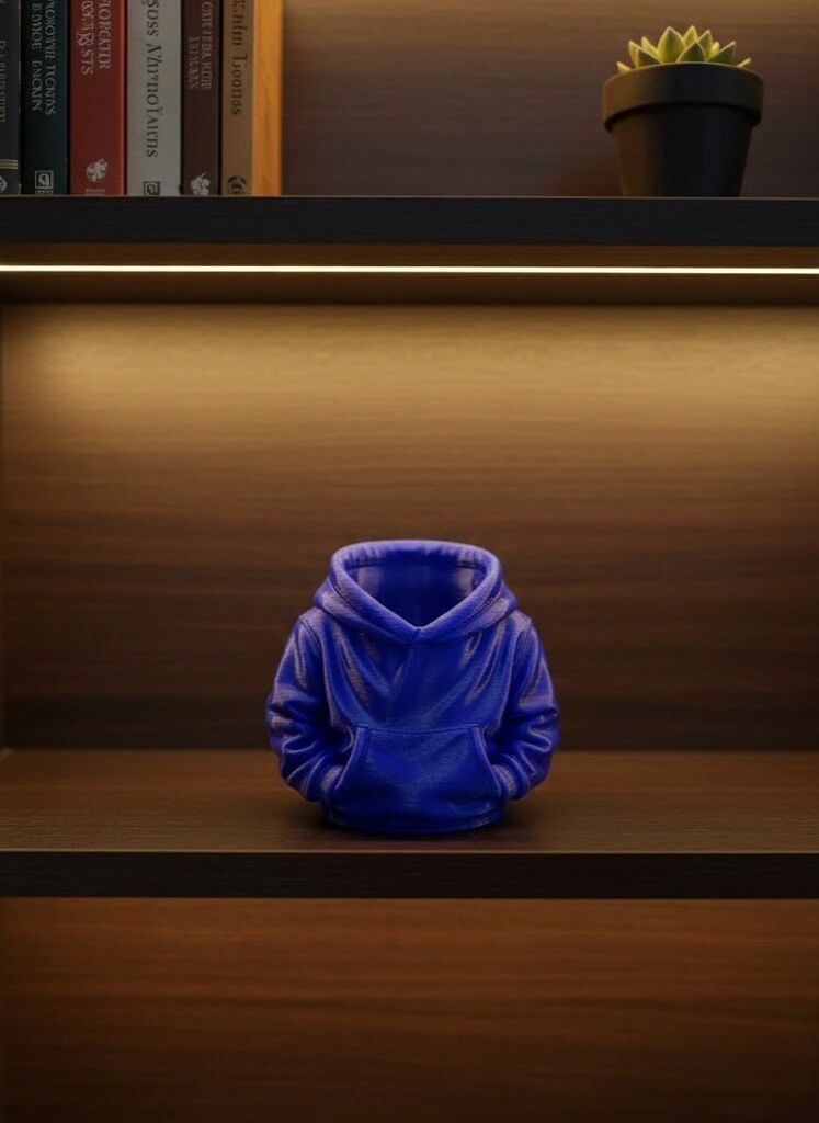 Dekoratif Lacivert Hoodie Kalemlik 10X10 cm