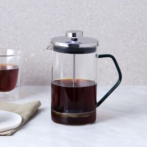 Coffe Bean Borosilikat Cam French Press Green 600 ml
