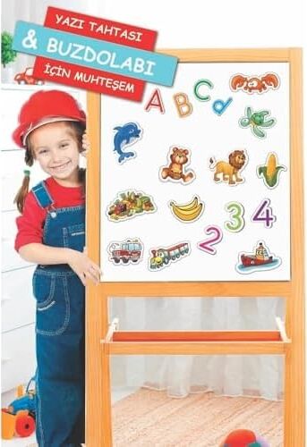 Manyetik Mıknatıslı 30 Parça Hayvanlar ve 26 Parça Sebze Meyveler Eğitici Set Magnet