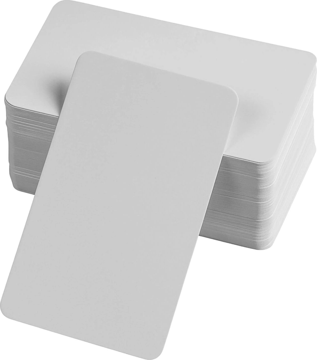 Boş Kelime Kartları 5x8 cm - 50 Adet Oval Kenarlı | Tabu & Not Kartları - Beyaz