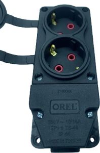 Eco Lounge Orel 1X16 2 Li Kauçuk Grup Priz 220 V