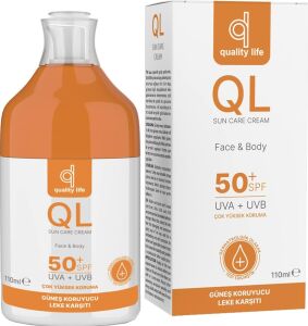 Ql Yüz Güneş Kremi 50 + Spf Faktör Leke Karşıtı Çok Yüksek Koruma (1 x 110 Ml)