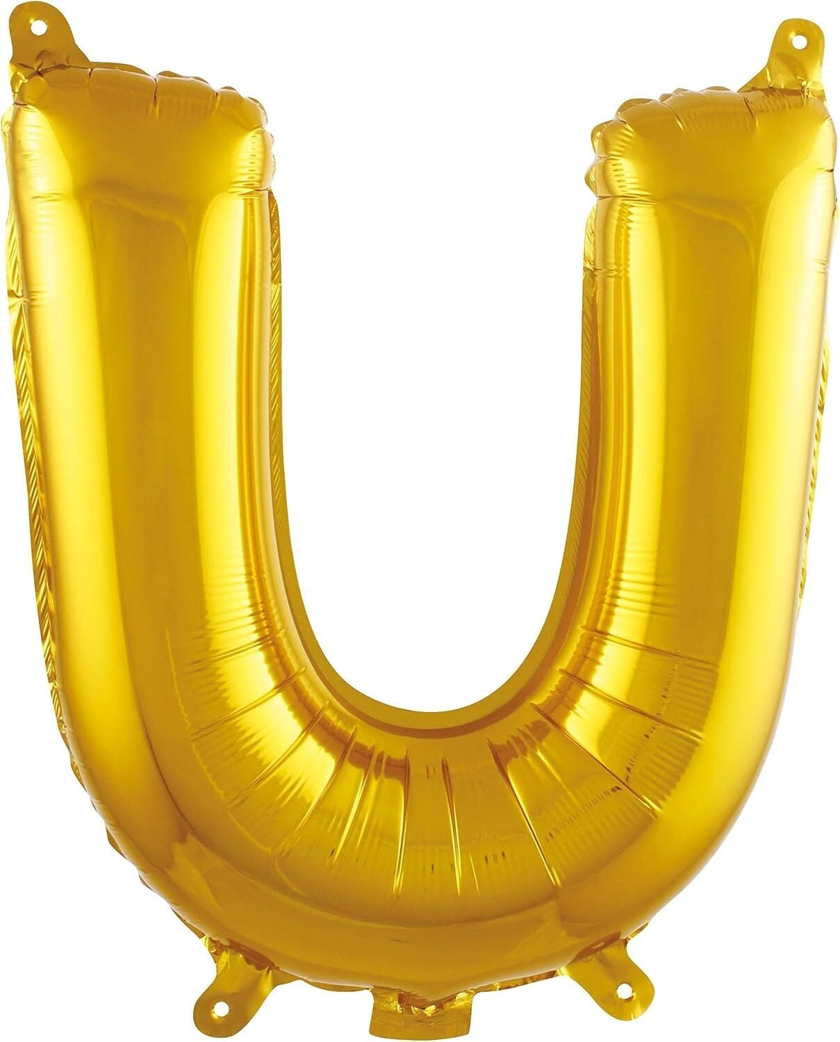 U Harfi 16 Inç Gold Renk Folyo Balon 36 cm (Altın)
