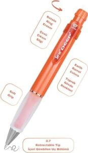 Versatil Kalem 07MM- Toprak Tonları - Yedekli Set (Grip ve Silgi) Kiremit