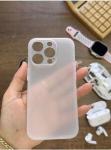 Süper Ince Mat Ultra Thin Silikon Kılıf Şeffaf iPhone 15 Pro ile Uyumlu