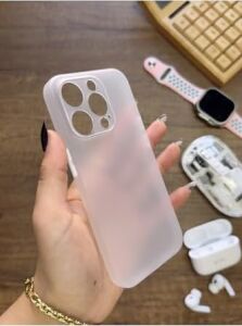 Süper Ince Mat Ultra Thin Silikon Kılıf Şeffaf iPhone 15 Pro ile Uyumlu
