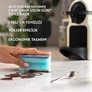 Pro Clean Aktif Enzimli Oluklu Sünger, 3’lü Paket