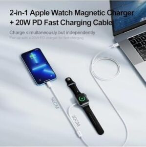 S-İW005 Type-C Apple Watch Uyumlu 2in1 Manyetik Şarj