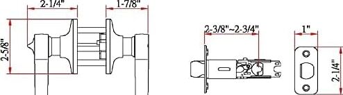 Design House 740407 Scroll 2 Yönlü Ayarlanabilir Gizlilik Kapı Kolu, Yağla Pürüzlü Bronz, 6 Evrensel