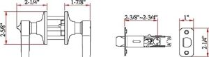 Design House 740407 Scroll 2 Yönlü Ayarlanabilir Gizlilik Kapı Kolu, Yağla Pürüzlü Bronz, 6 Evrensel