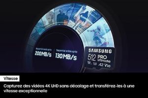 Pro Plus 128GB Microsdxc Uhs-I Bellek Kartı MB-MY128SA/WW, U3, V30, A2 Hız Sınıfı, 180 Mb/sn Okuma, 130 Mb/sn Yazma