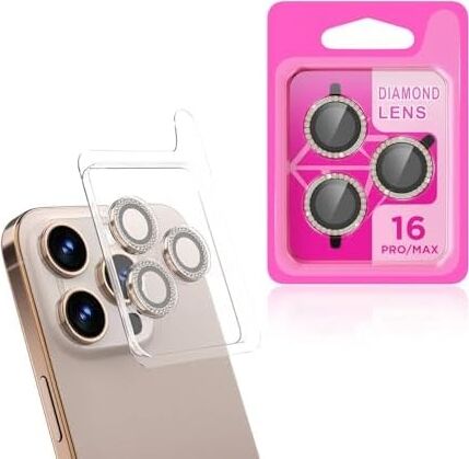 Zore Ile Uyumlu 16 Pro 16 Pro Max Cl-06 Kamera Lens Koruyucu Titanyum