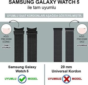 Galaxy Watch 5 44MM Kordon Milano Loop Siyah