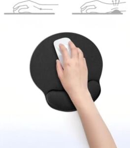 Comfipad Bilek Destekli Konfor Kaymaz Ergonomik Mouse Pad Siyah Siyah