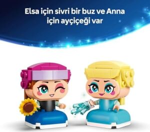 Princess Karlar Ülkesi Mini Anna ve Elsa 43284 – 5 Yaş ve Üzeri Çocuklar Için Küçük Elsa ve Anna Karakterleri ile Aksesuarlarını Içeren Yaratıcı Oyuncak Yapım Seti, Hediye Fikri (65 Parça)