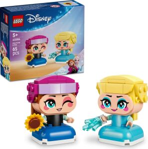 Princess Karlar Ülkesi Mini Anna ve Elsa 43284 – 5 Yaş ve Üzeri Çocuklar Için Küçük Elsa ve Anna Karakterleri ile Aksesuarlarını Içeren Yaratıcı Oyuncak Yapım Seti, Hediye Fikri (65 Parça)