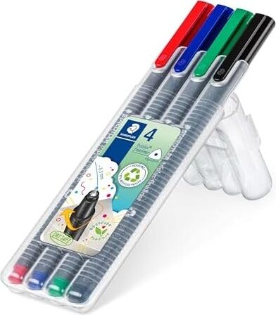 334 Sb4 Triplus Üçgen Fineliner Klasik Renk 0.3 mm 4'lü Set