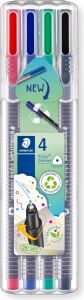 334 Sb4 Triplus Üçgen Fineliner Klasik Renk 0.3 mm 4'lü Set